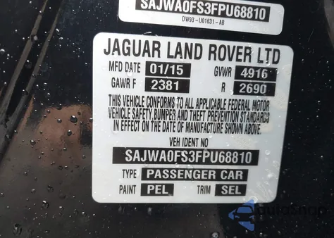 2015 Jaguar Xf 2.0T Premium z USA, uszkodzony, nr VIN SAJWA0FS3FPU68810